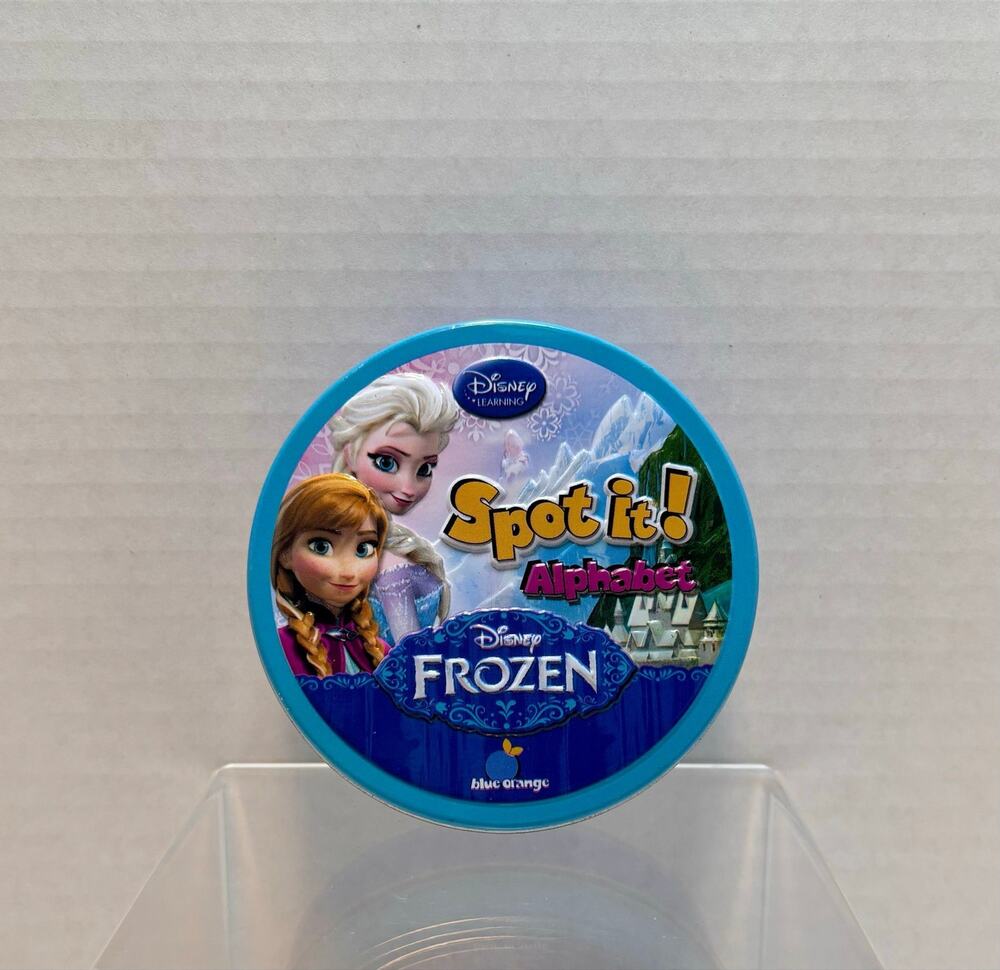 Spot It! Alphabet Frozen Family Tabletop Visual Card Game Tin